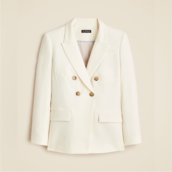 J. Crew Double Breasted Blazer in Italian Stretch Merino Wool Blend - Picture 5 of 13